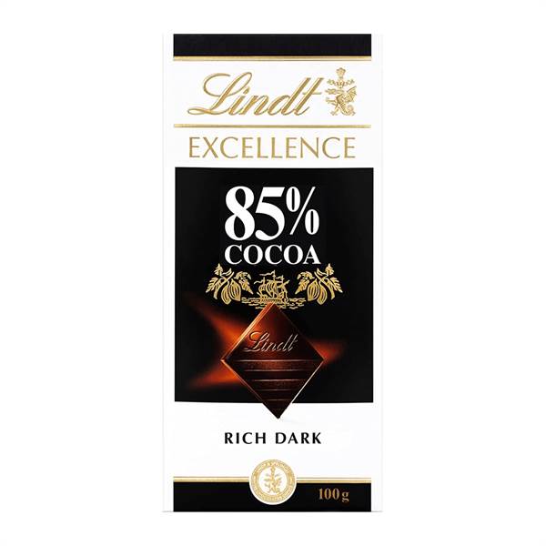 Lindt Excellence 85 Percentage Cocoa Dark Chocolate Imported